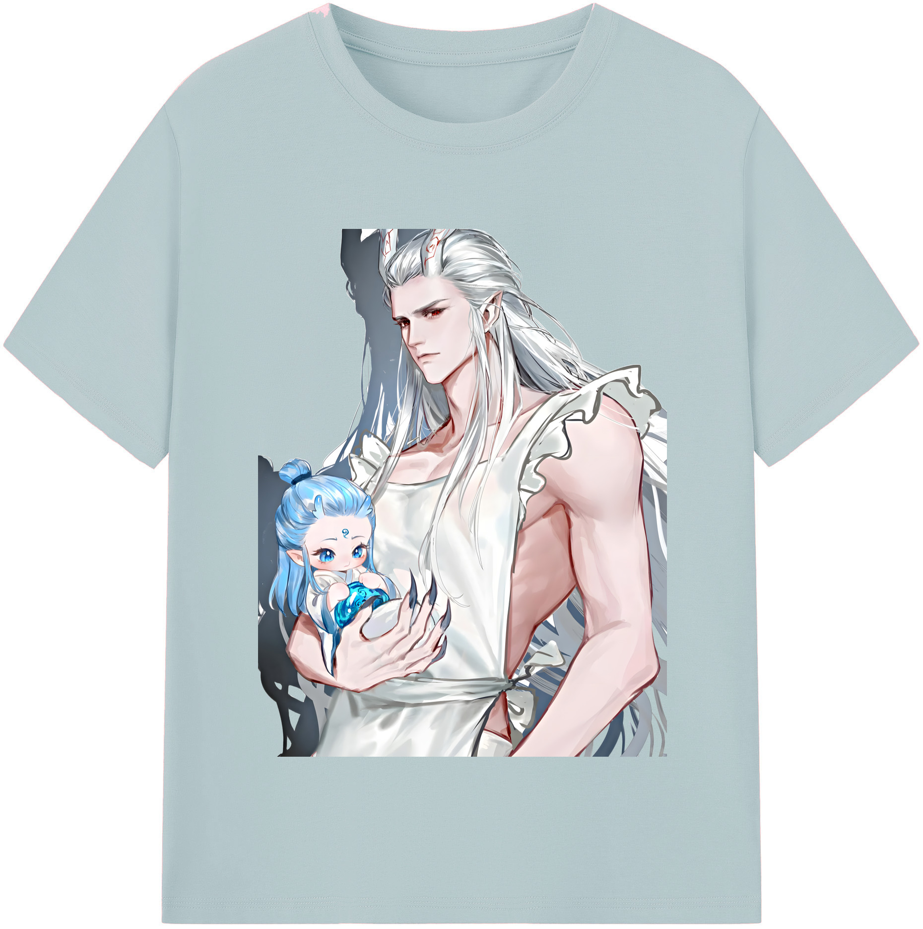（画像用） Ne Zha 2 ナタ 魔童の大暴れ 綿100％半袖Tシャツ（フロントプリント）